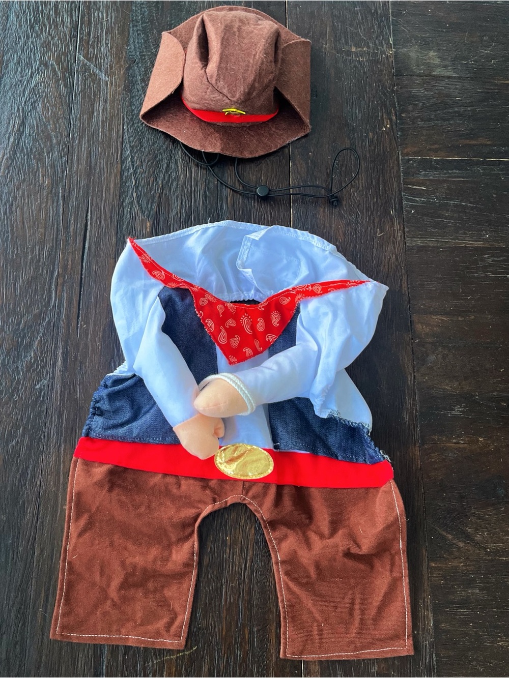COWBOY DOG COSTUME❤️💙🤎